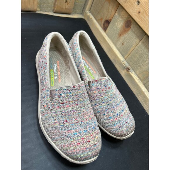 Skechers Womens Relaxed Fit Memory Foam Slip-On Shoes Multicolor Size 7 - Picture 2 of 8